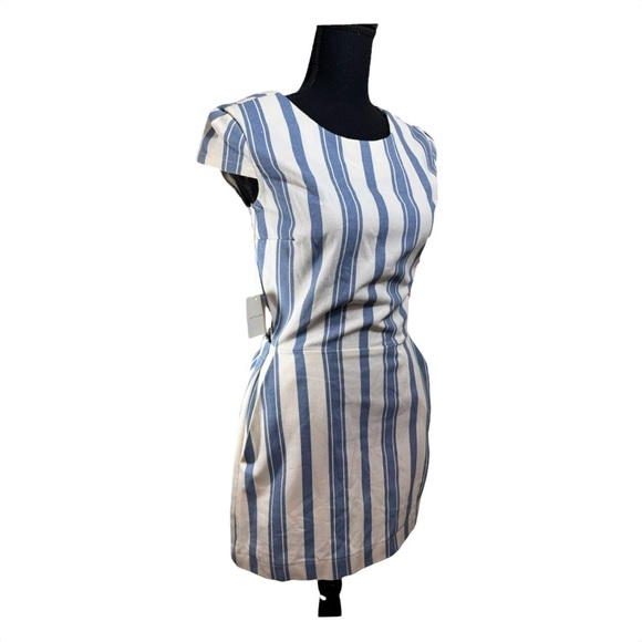 Kitchen Brand Striped Denim Mini Dress NWT - Picture 2 of 10